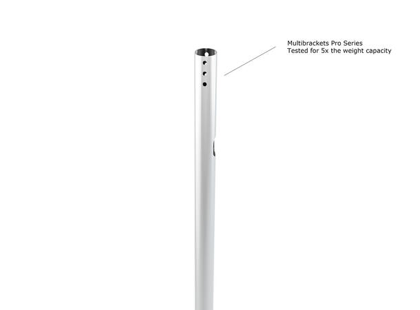Multibrackets Gulv/tak feste trippel Maks VESA 600x400,30kg pr skjerm, Chrome 