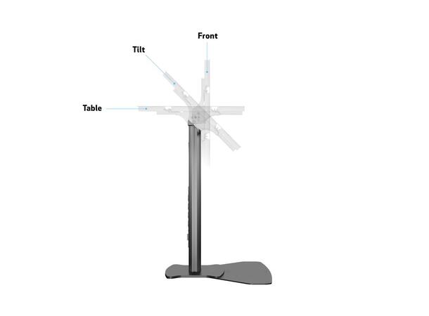 Multibrackets Gulvstativ 110 HD Flip Svart, 60kg, 700x400, 32-55", 0-90° 