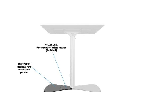 Multibrackets Gulvstativ 110 HD Flip Svart, 60kg, 700x400, 32-55", 0-90° 
