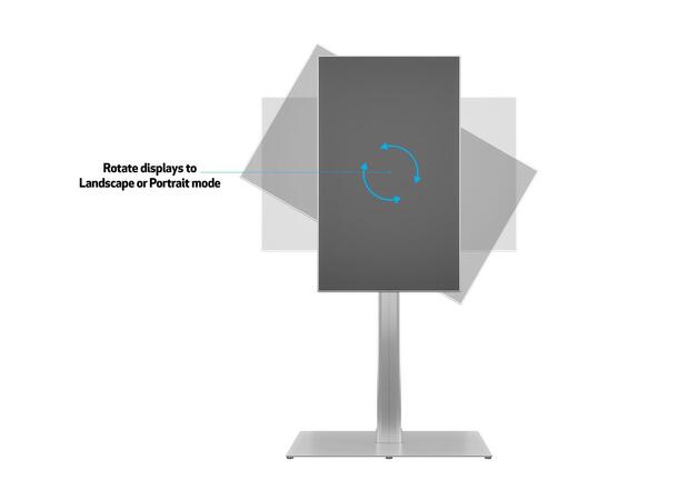 Multibrackets Gulvstativ 180 HD B2B sølv, 75Kg, 800x400, 55-80" 