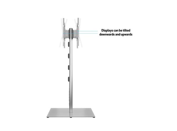 Multibrackets Gulvstativ 180 HD B2B sølv, 75Kg, 800x400, 55-80" 