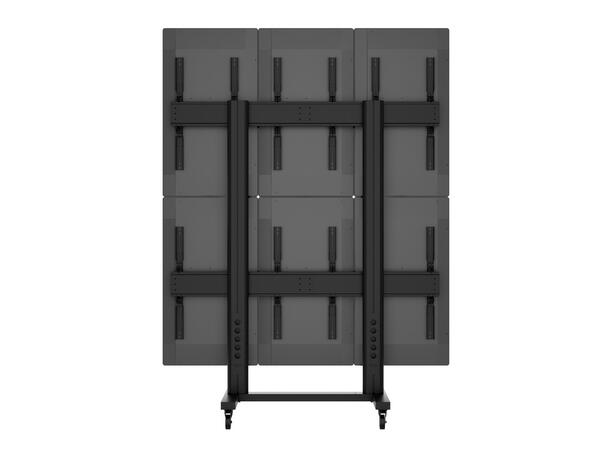 Multibrackets Gulvstativ 6 skjermer 40-55", 800x400, maks 240kg, Portrett 