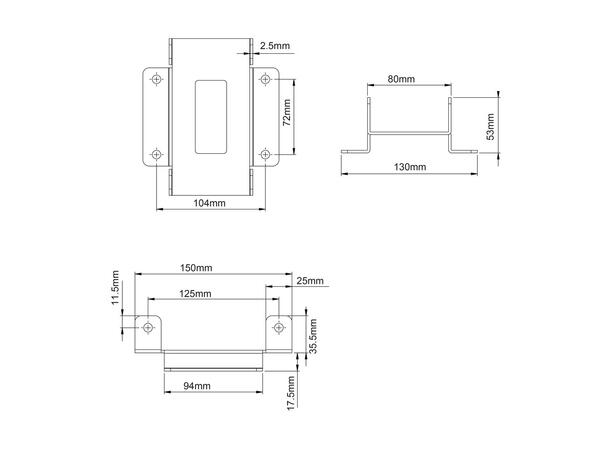 Multibrackets Pro Connecting plate 