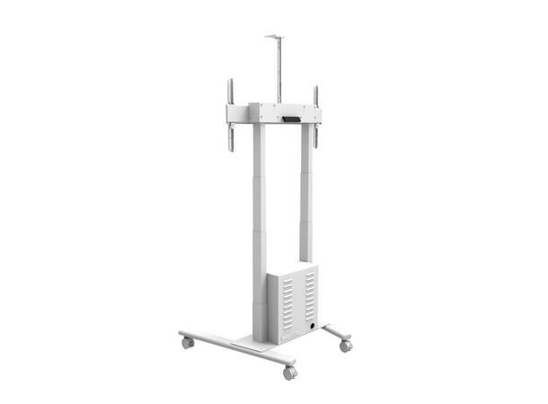 Multibrackets Tralle motor Floorstand 120Kg,65 cm høydejust, 42-100",Hvit 