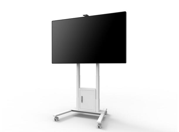 Multibrackets Tralle motor Floorstand 120Kg,65 cm høydejust, 42-100",Hvit 