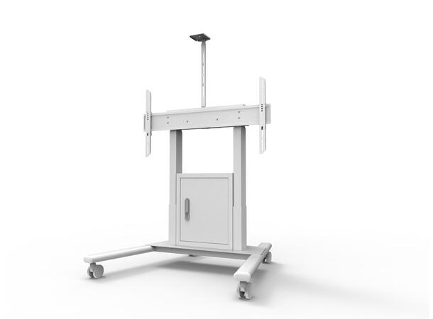 Multibrackets Tralle motor Floorstand 120Kg,65 cm høydejust, 42-100",Hvit 