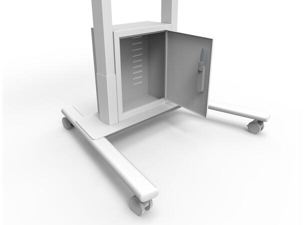 Multibrackets Tralle motor Floorstand 120Kg,65 cm høydejust, 42-100",Hvit 