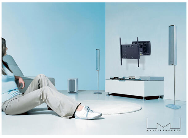 Multibrackets Veggfeste T/T Sort, 400x400, 40kg, 27cm, 26-65" 