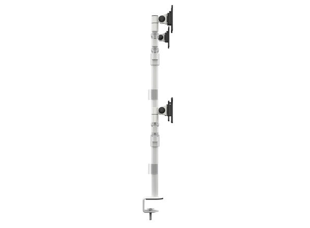 Multibrackets bordstativ Quad Hvit, Officeline, VESA 75, 100, 15-30" 