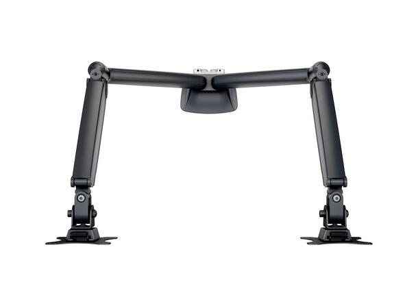 Multibrackets bordstativ gass arm dobbel Svart, VESA 75-100, 9Kg,  15-27" 