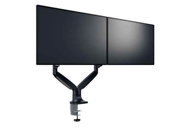 Multibrackets bordstativ gass arm dobbel Svart, VESA 75-100, 9Kg,  15-27" 