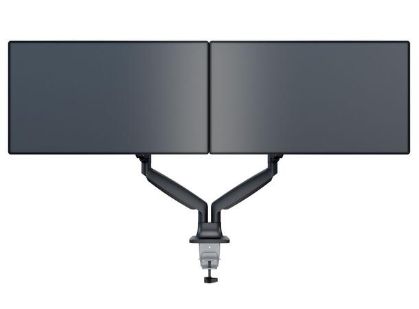 Multibrackets bordstativ gass arm dobbel Svart, VESA 75-100, 9Kg,  15-27" 