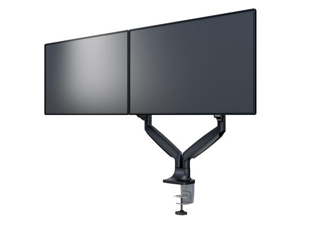 Multibrackets bordstativ gass arm dobbel Svart, VESA 75-100, 9Kg,  15-27" 