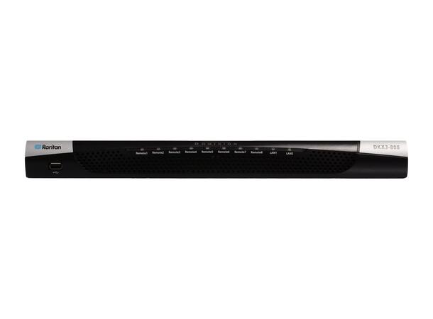 Raritan DKX3-808 8-port KVM-over-IP switch, 8 remote user