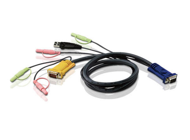 Aten KVM Kabel USB 1,8m 2L-5302U VGA, USB, Lyd