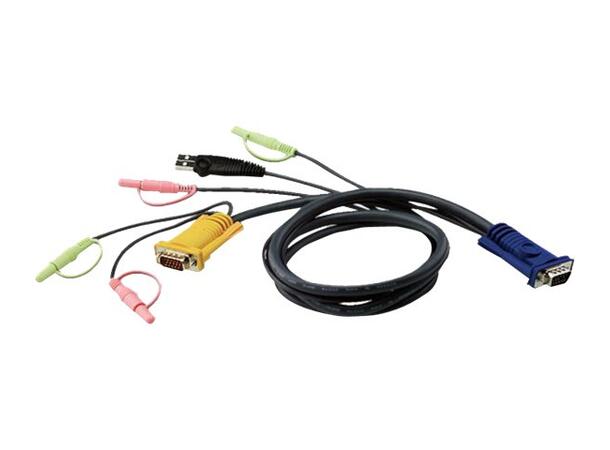 Aten KVM Kabel USB 1,8m 2L-5302U VGA, USB, Lyd