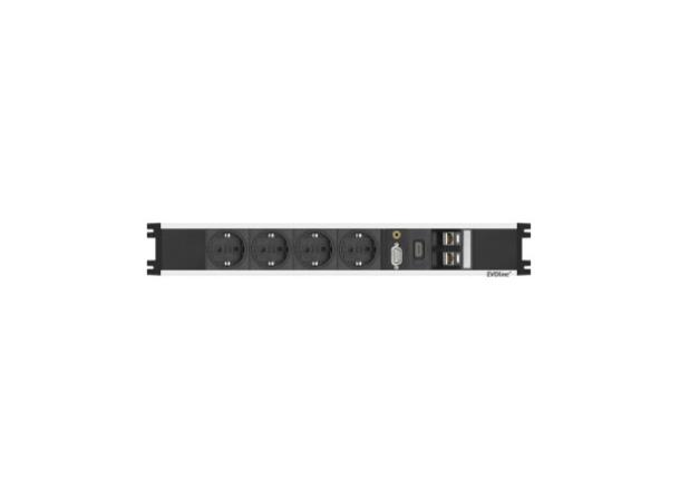 EVOline® U-Dock Multimedia 4x stikk HDMI VGA Minijack 2x RJ45 Cat.6