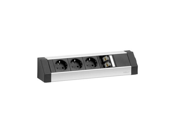 EVOline® V-Dock Data Small 3x stikk 2x RJ45 Cat.6 