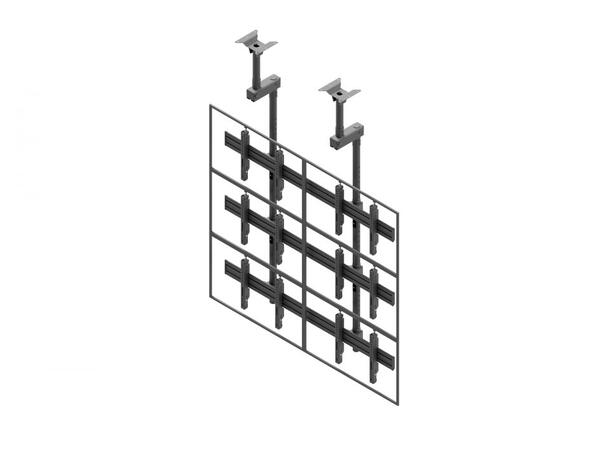 Edbak Videovegg Takfeste 40"-47" 2x3 Komplett med takfeste og skjermstrips 