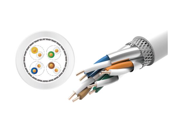 LinkIT Cat.7A S/FTP LSZH Hvit 100m Installasjonskabel | AWG 23/1 | 1000MHz 