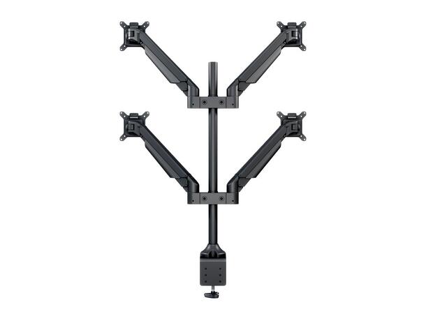 Multibrackets Bordstativ gass arm quad Svart, VESA 75, 100, 40Kg, 15-32" 