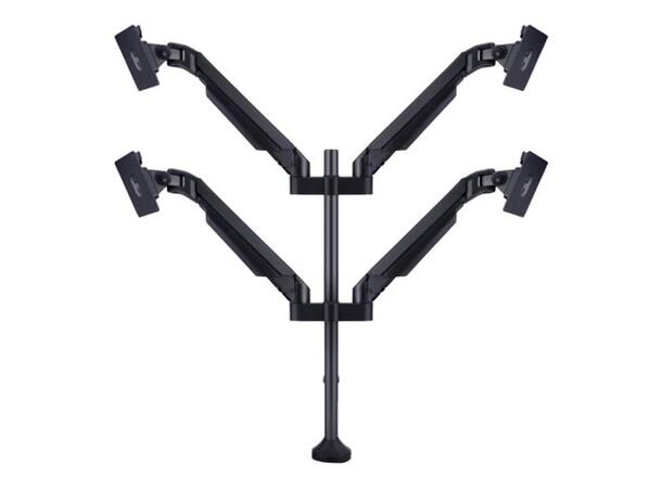 Multibrackets Bordstativ gass arm quad Svart, VESA 75, 100, 40Kg, 15-32" 