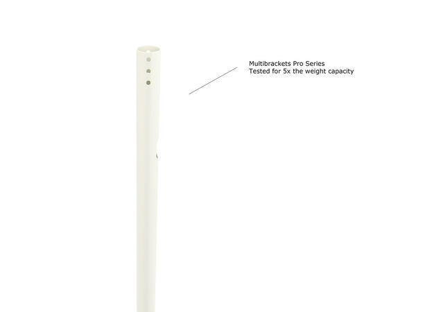 Multibrackets Gulv/tak feste enkel Maks VESA 600x400, 30kg per skjerm, Hvit 