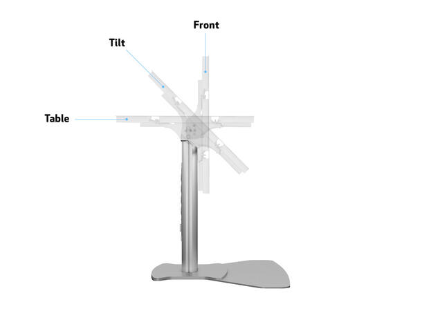 Multibrackets Gulvstativ 80 HD Sølv, 32-55", 700x400, 60Kg 