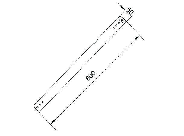 Multibrackets Pro Extension Pipe 0,8m Black 