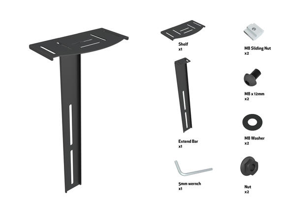Multibrackets Pro Kamera hylle Svart 
