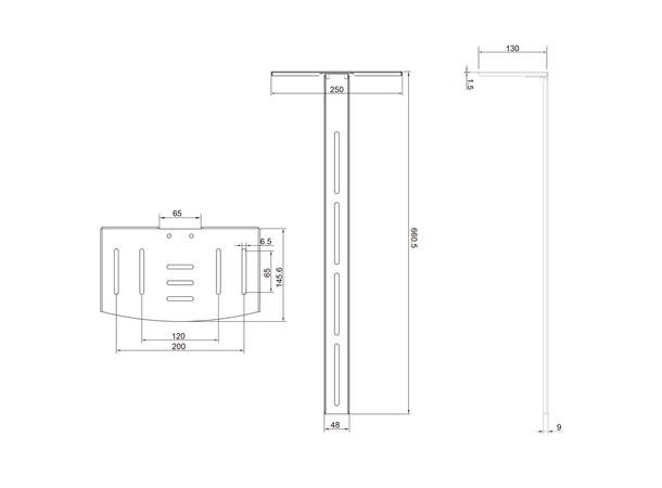 Multibrackets Pro Kamera hylle Svart 