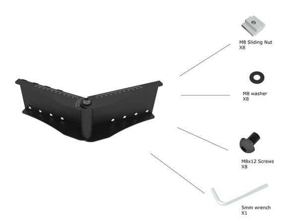 Multibrackets Pro Series hjørne utvider 