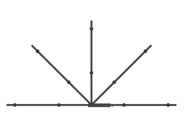 Multibrackets Veggfeste svingarm 180 L Sort, Vesa 600x400, maks 75kg, 48-69" 