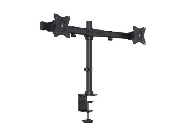 Multibrackets bordstativ Basic Dual Svart, 2 x 15"-27", 10kg, Vesa 75, 100 
