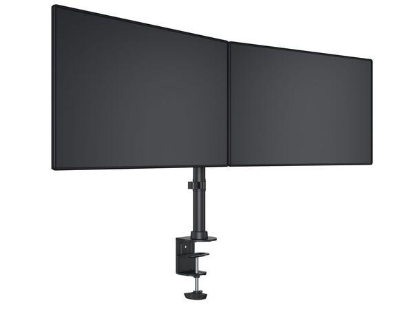 Multibrackets bordstativ Basic Dual Svart, 2 x 15"-27", 10kg, Vesa 75, 100 