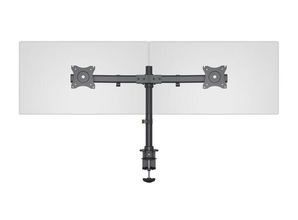 Multibrackets bordstativ Basic Dual Svart, 2 x 15"-27", 10kg, Vesa 75, 100 