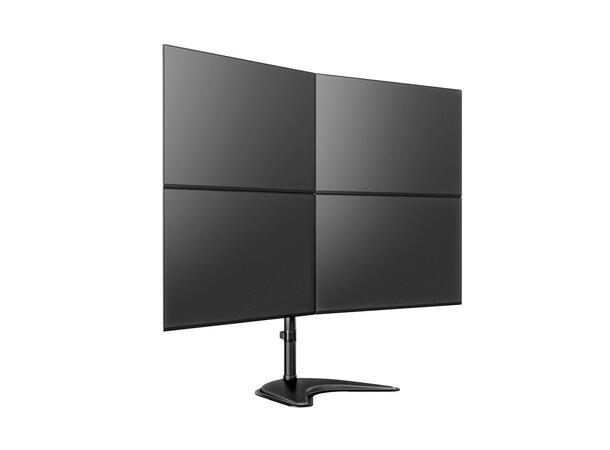 Multibrackets bordstativ Basic quad S Svart, 4 x 15"-27", 32kg, Vesa 75, 100 