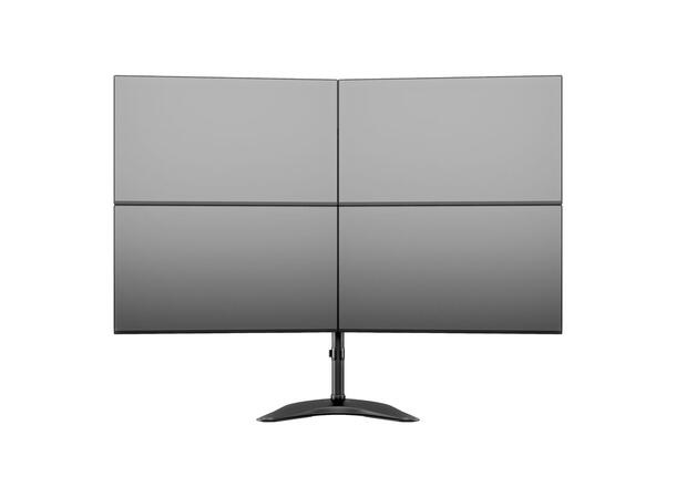 Multibrackets bordstativ Basic quad S Svart, 4 x 15"-27", 32kg, Vesa 75, 100 