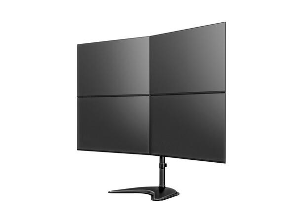 Multibrackets bordstativ Basic quad S Svart, 4 x 15"-27", 32kg, Vesa 75, 100 