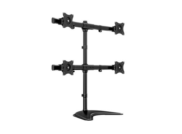 Multibrackets bordstativ Basic quad S Svart, 4 x 15"-27", 32kg, Vesa 75, 100 