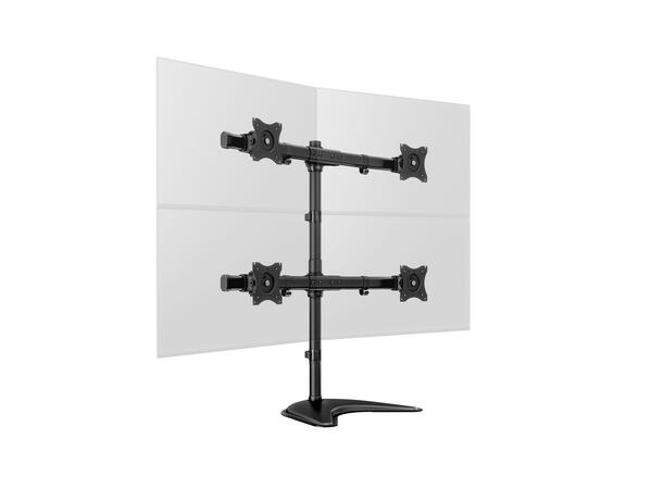 Multibrackets bordstativ Basic quad S Svart, 4 x 15"-27", 32kg, Vesa 75, 100 