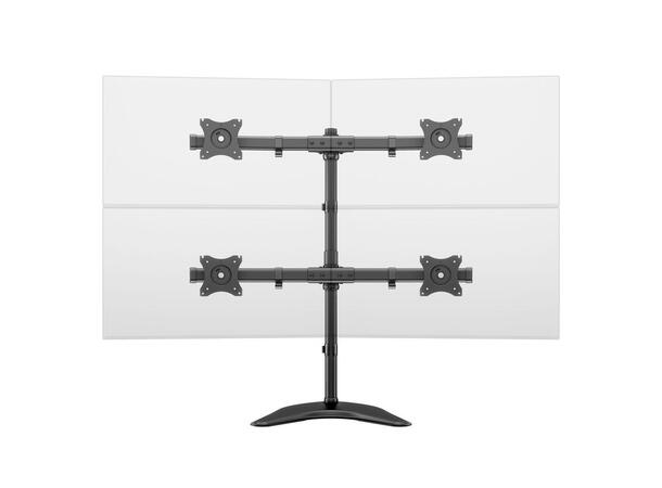 Multibrackets bordstativ Basic quad S Svart, 4 x 15"-27", 32kg, Vesa 75, 100