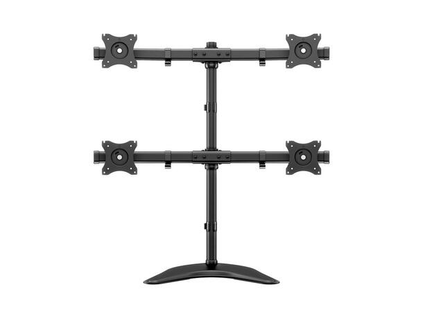 Multibrackets bordstativ Basic quad S Svart, 4 x 15"-27", 32kg, Vesa 75, 100 