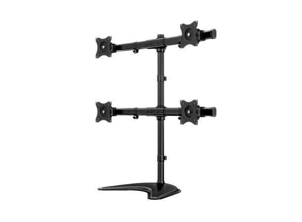 Multibrackets bordstativ Basic quad S Svart, 4 x 15"-27", 32kg, Vesa 75, 100 
