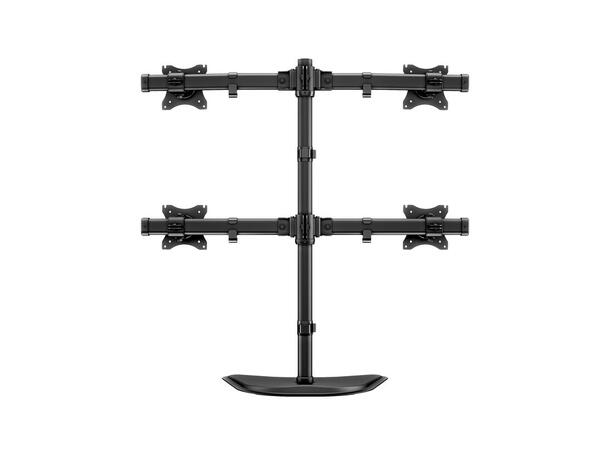 Multibrackets bordstativ Basic quad S Svart, 4 x 15"-27", 32kg, Vesa 75, 100 