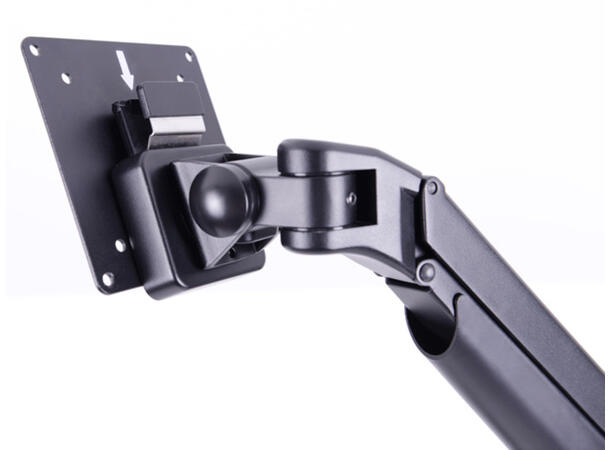 Multibrackets bordstativ gass arm single Sort , VESA 75-100, 10Kg, Duo Crossbar 