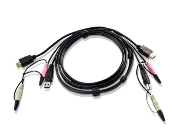 Aten KVM kabel 2L-7D02UH HDMI | 1.8m | USB | Audio