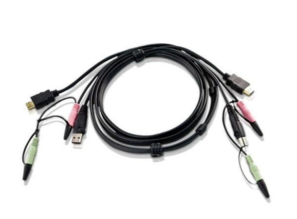 Aten KVM kabel 2L-7D02UH HDMI | 1.8m | USB | Audio 