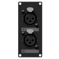 Caymon CASY125/B  XLR Black 1 space 2x terminal block to  XLR FM
