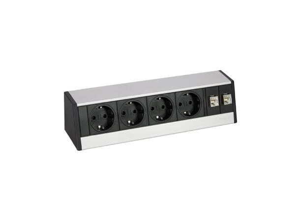 EVOline® R-Dock Data Medium 4x stikk | 2x RJ45 | Cat.6 